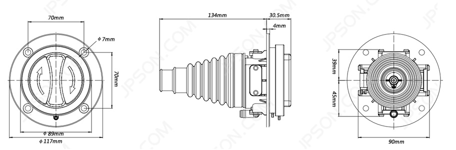 Type2 Male Socket CAD Drawing